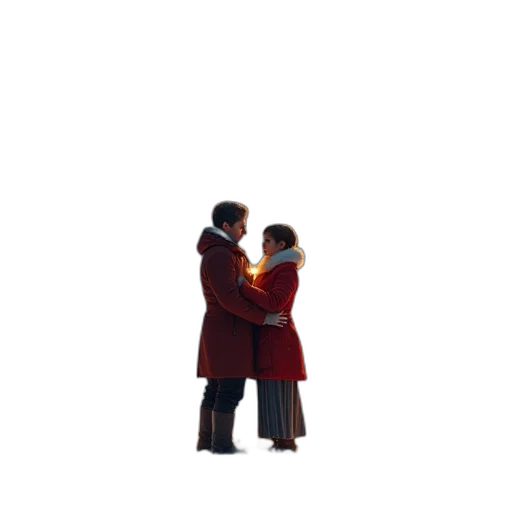 jacket, umbrella, staff, robot transparent PNG cut-out