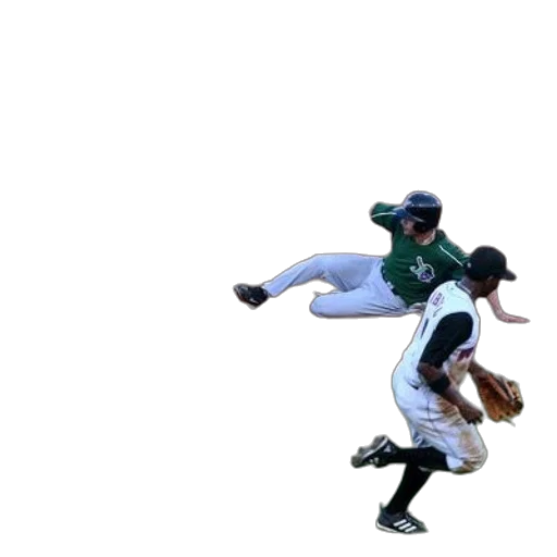 green, baseball, player, slides transparent PNG cut-out