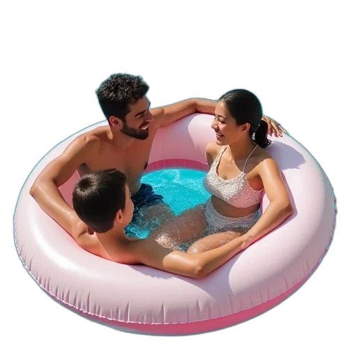 underwater, happy, family, swimming transparent PNG cut-out