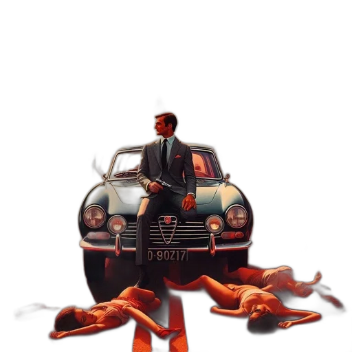 car, concept art, comic book art, cyberpunk transparent PNG cut-out