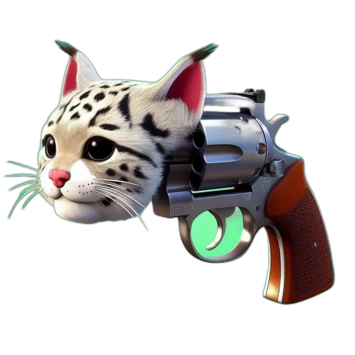 weapon, animal, staff, 3d render transparent PNG cut-out