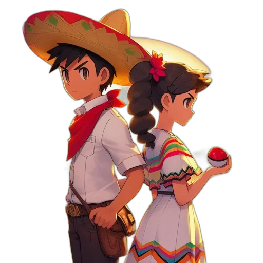 hat, dress, staff, weapon transparent PNG cut-out