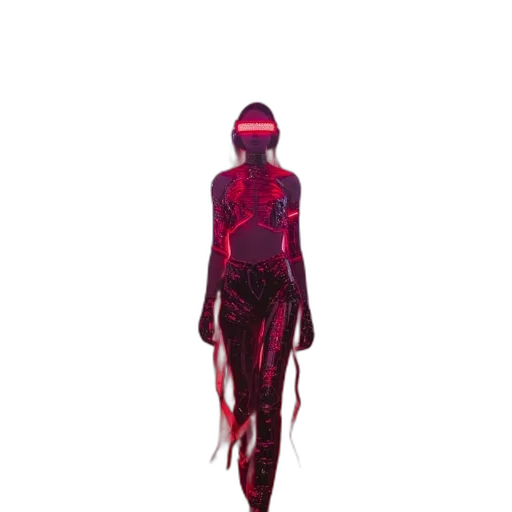 robot, creature, dress, staff transparent PNG cut-out