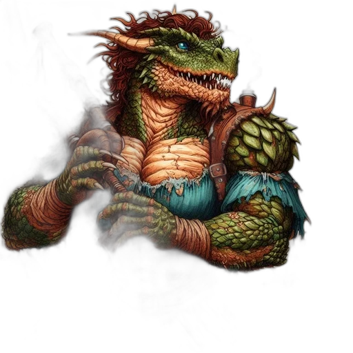 dragon, creature, animal, staff transparent PNG cut-out