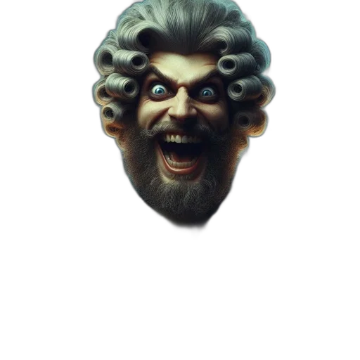 face, mask, hair, crown transparent PNG cut-out