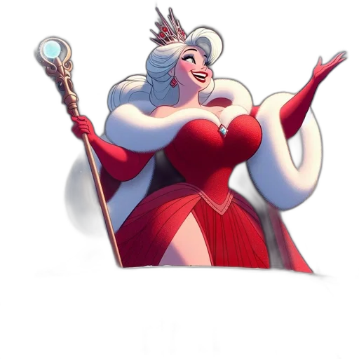 crown, dress, staff, weapon transparent PNG cut-out