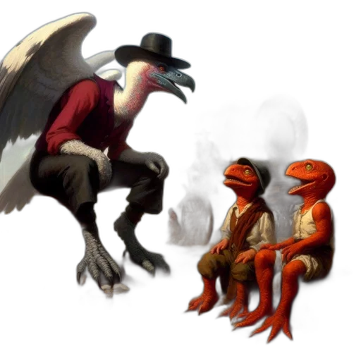 creature, concept art, fantasy art, 3d render transparent PNG cut-out