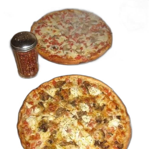 food, 3d render, photorealistic, two transparent PNG cut-out
