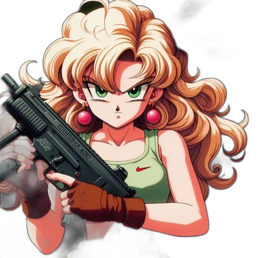 weapon, anime, vaporwave, cartoon transparent PNG cut-out