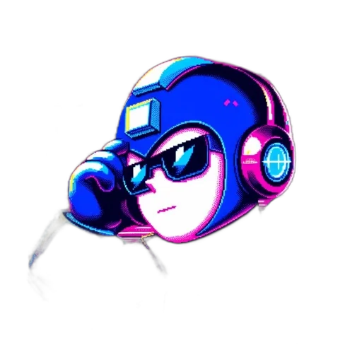 robot, staff, face, cyberpunk transparent PNG cut-out