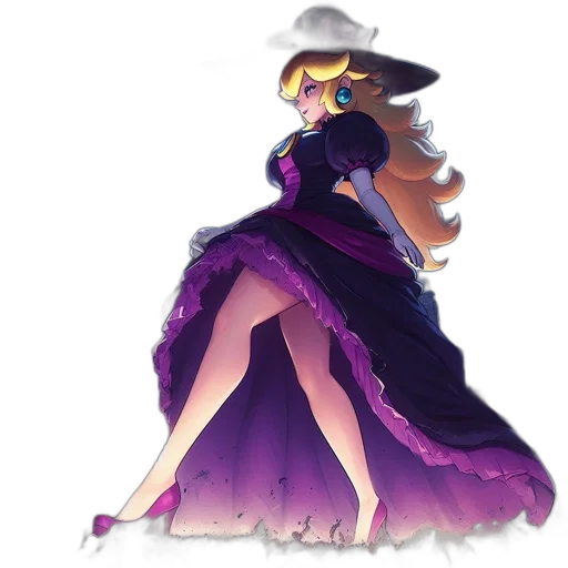 dress, crown, hat, staff transparent PNG cut-out