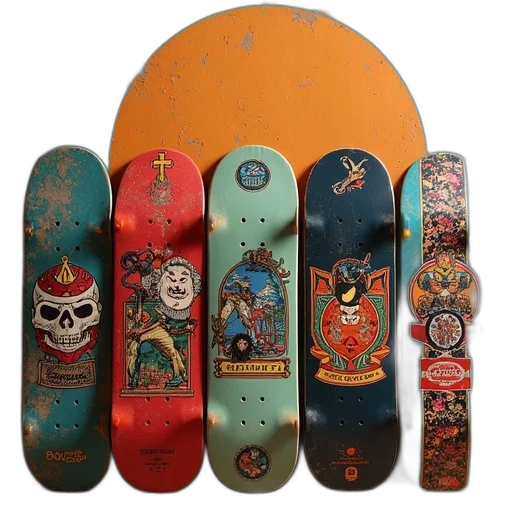 concept art, skateboardstocker, team, deck transparent PNG cut-out
