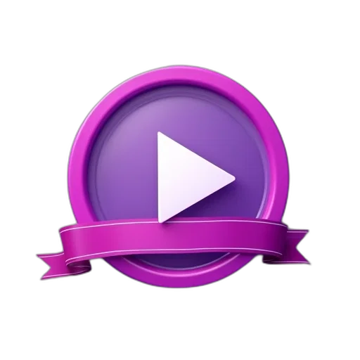 3d render, video, icon, circular transparent PNG cut-out
