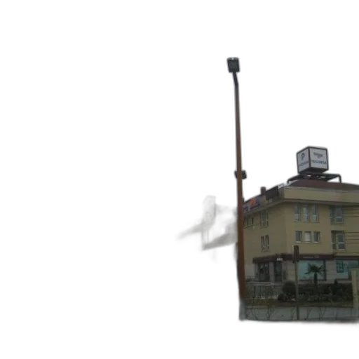 building, umbrella, robot, staff transparent PNG cut-out