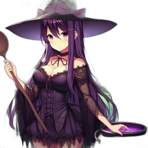 hat, staff, dress, weapon transparent PNG cut-out