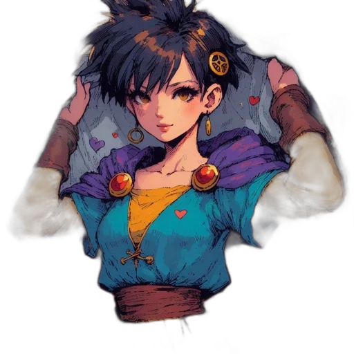 jacket, staff, jewelry, weapon transparent PNG cut-out