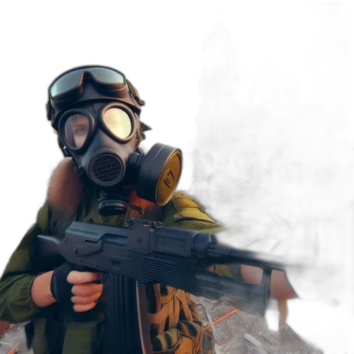 mask, weapon, jacket, staff transparent PNG cut-out