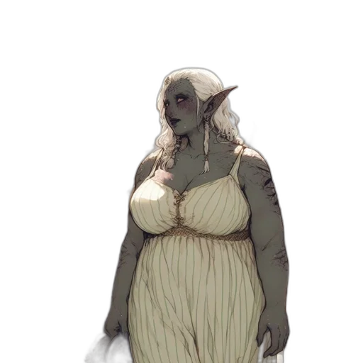 dress, creature, dragon, staff transparent PNG cut-out