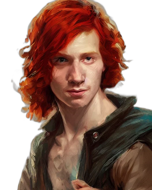 face, jacket, fantasy art, photorealistic transparent PNG cut-out