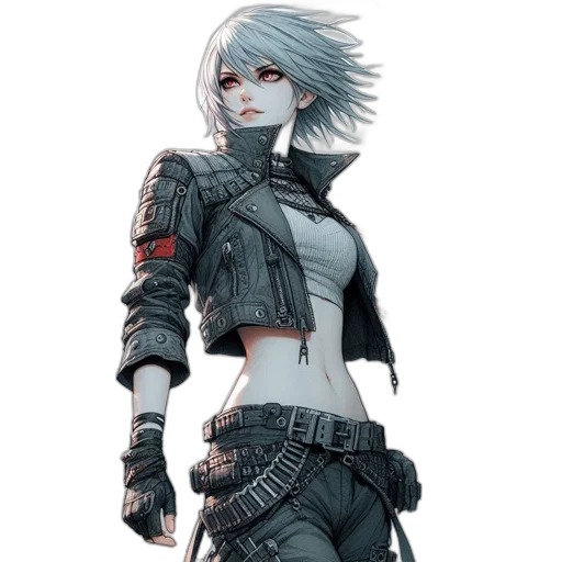 jacket, weapon, robot, concept art transparent PNG cut-out