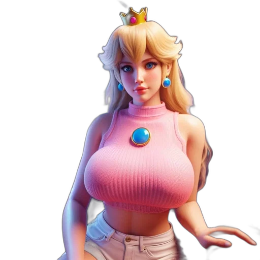 dress, crown, 3d render, concept art transparent PNG cut-out
