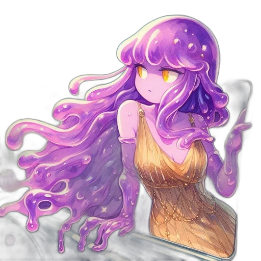 dress, creature, hair, crown transparent PNG cut-out