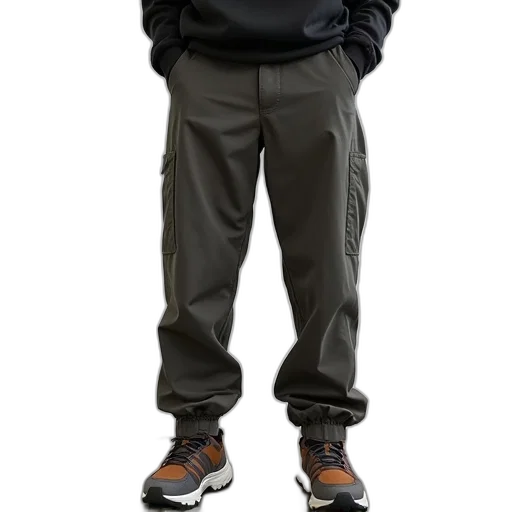 jacket, staff, 3d render, earth tones transparent PNG cut-out