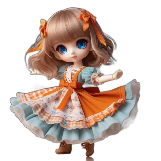 dress, staff, 3d render, concept art transparent PNG cut-out