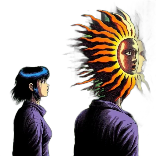 mask, face, crown, staff transparent PNG cut-out
