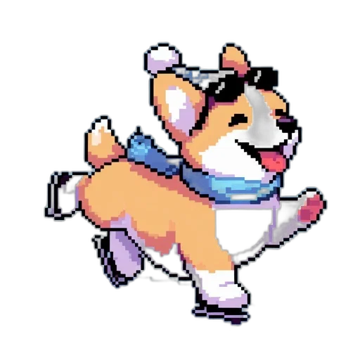 animal, staff, creature, pixel art transparent PNG cut-out