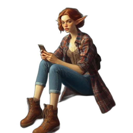 jacket, staff, hat, concept art transparent PNG cut-out