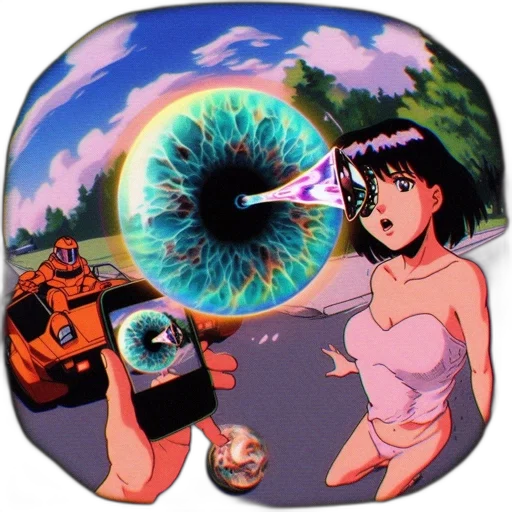 weapon, umbrella, vaporwave, anime transparent PNG cut-out