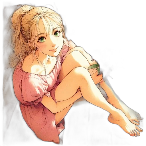 dress, face, fantasy art, anime transparent PNG cut-out