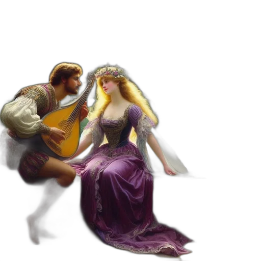 dress, oil painting, fantasy art, concept art transparent PNG cut-out
