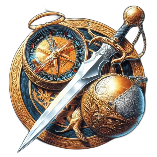sword, weapon, jewelry, staff transparent PNG cut-out