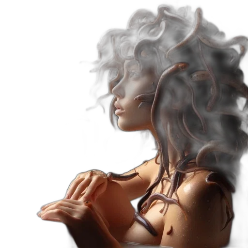 hair, mask, photorealistic, concept art transparent PNG cut-out