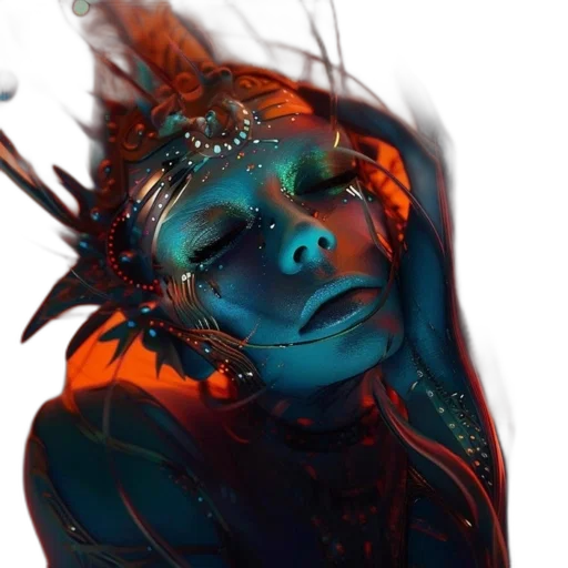 mask, crown, face, creature transparent PNG cut-out