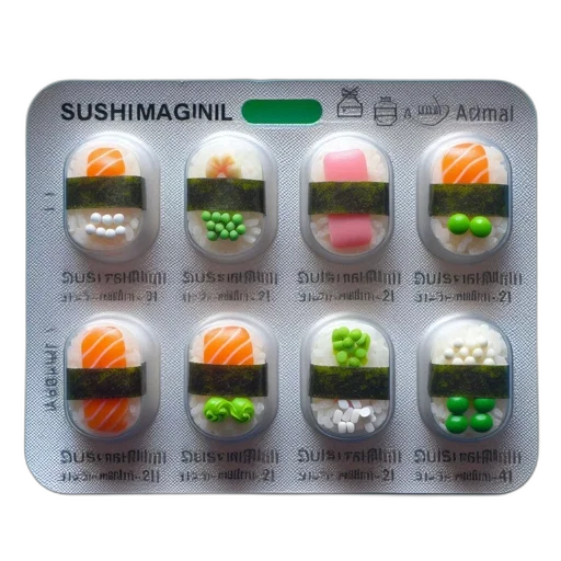 food, sushi-shaped, candies, contained transparent PNG cut-out