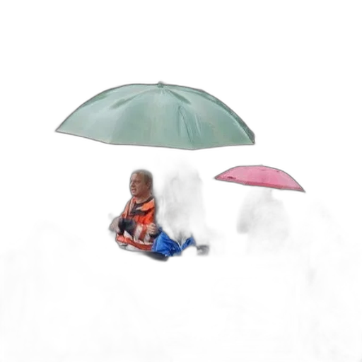umbrella, hat, concept art, 3d render transparent PNG cut-out