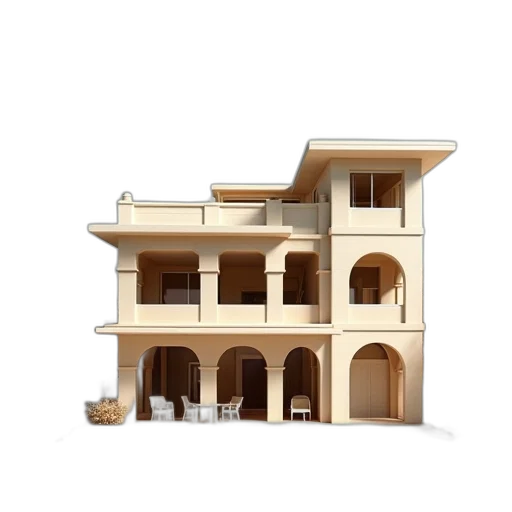 building, furniture, 3d render, concept art transparent PNG cut-out