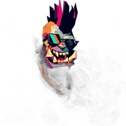 mask, dragon, face, creature transparent PNG cut-out
