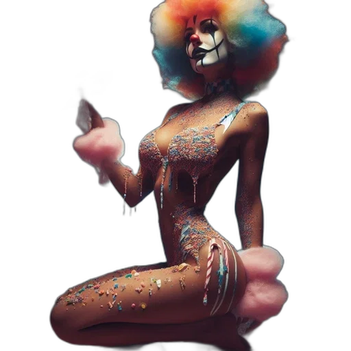 mask, creature, dress, hair transparent PNG cut-out