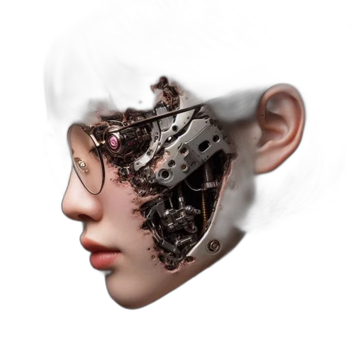 robot, mask, face, crown transparent PNG cut-out