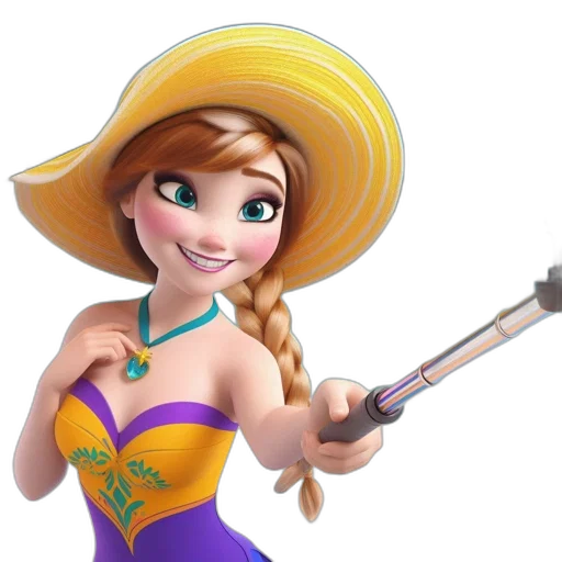 hat, staff, weapon, dress transparent PNG cut-out
