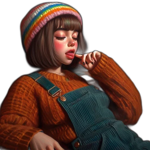 jacket, face, hat, dress transparent PNG cut-out