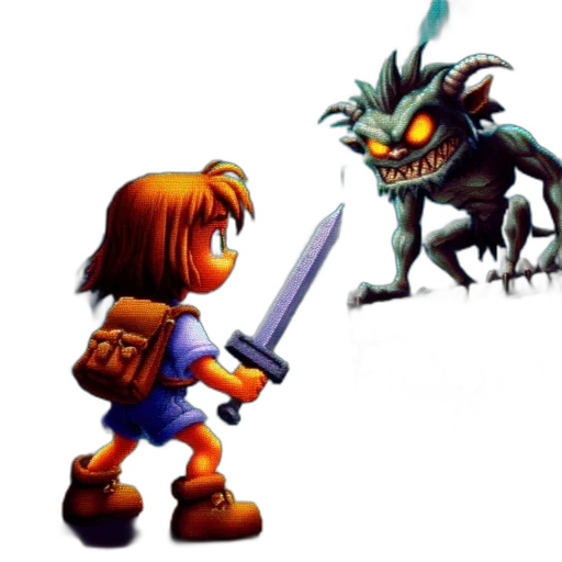 weapon, staff, sword, creature transparent PNG cut-out