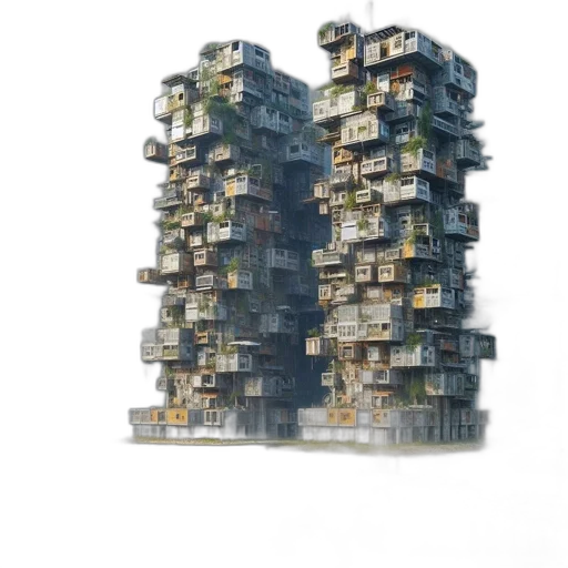building, 3d render, concept art, photorealistic transparent PNG cut-out