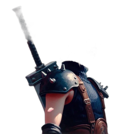weapon, sword, robot, staff transparent PNG cut-out