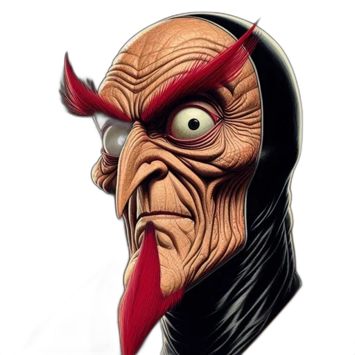 face, mask, creature, staff transparent PNG cut-out