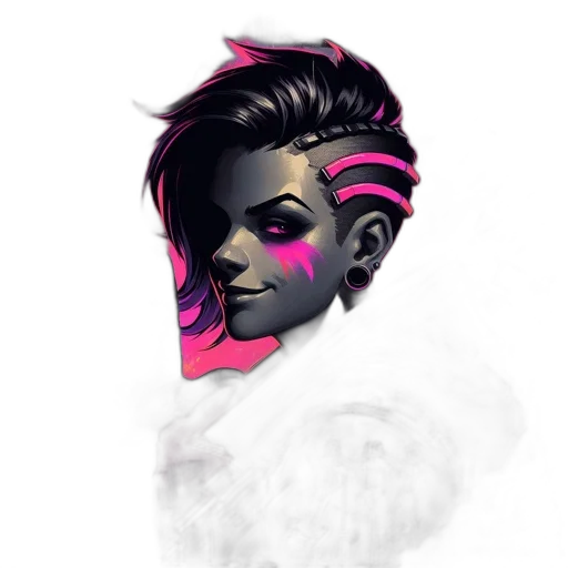 face, mask, staff, cyberpunk transparent PNG cut-out